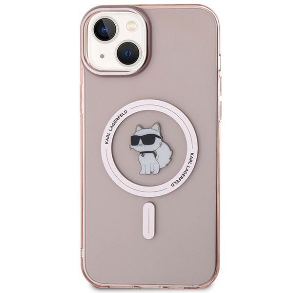 Karl Lagerfeld KLHMP15MHFCCNOP Apple iPhone 15 Plus / 14 Plus hardcase IML Choupette MagSafe pink