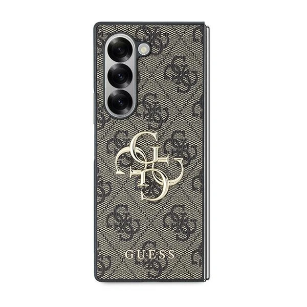 Case Guess GUHCZFD64GMGBR Samsung Galaxy Z Fold6 Leather 4G Metal Logo brown