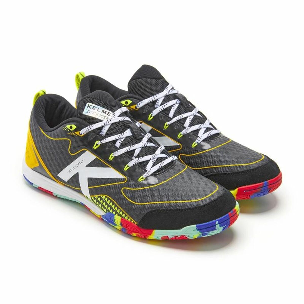 Adult's Indoor Football Shoes Kelme Stiletto Yellow Black Unisex