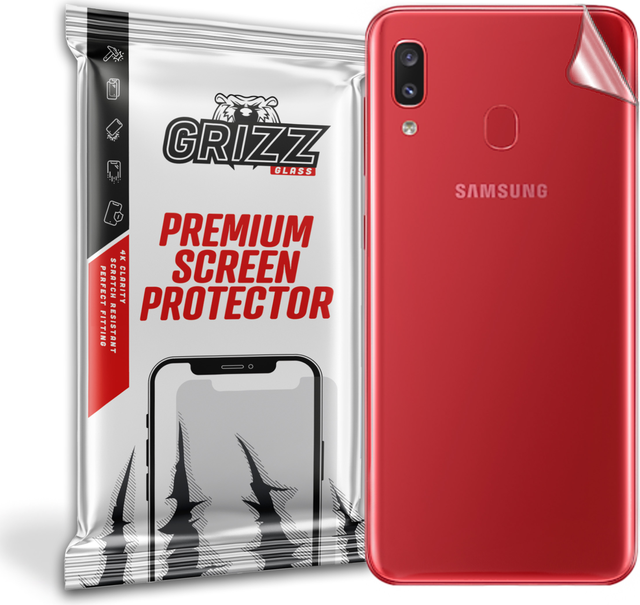 GrizzGlass SatinSkin Samsung Galaxy A20