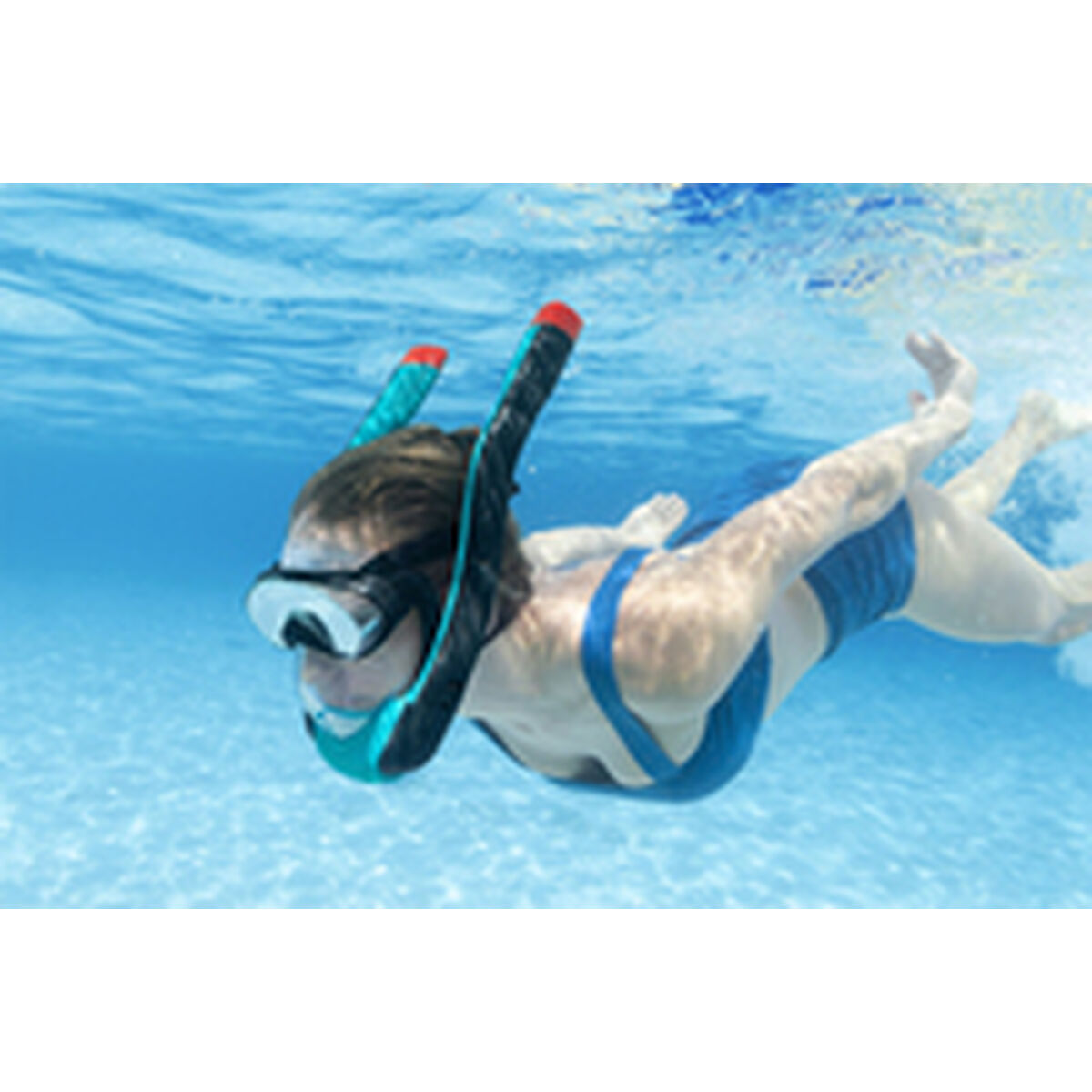 Snorkel Goggles and Tube for Children Bestway L/XL Blue (1 Unit) Snorkel Goggles and Tube for Children Bestway L/XL Blue (1 Unit)