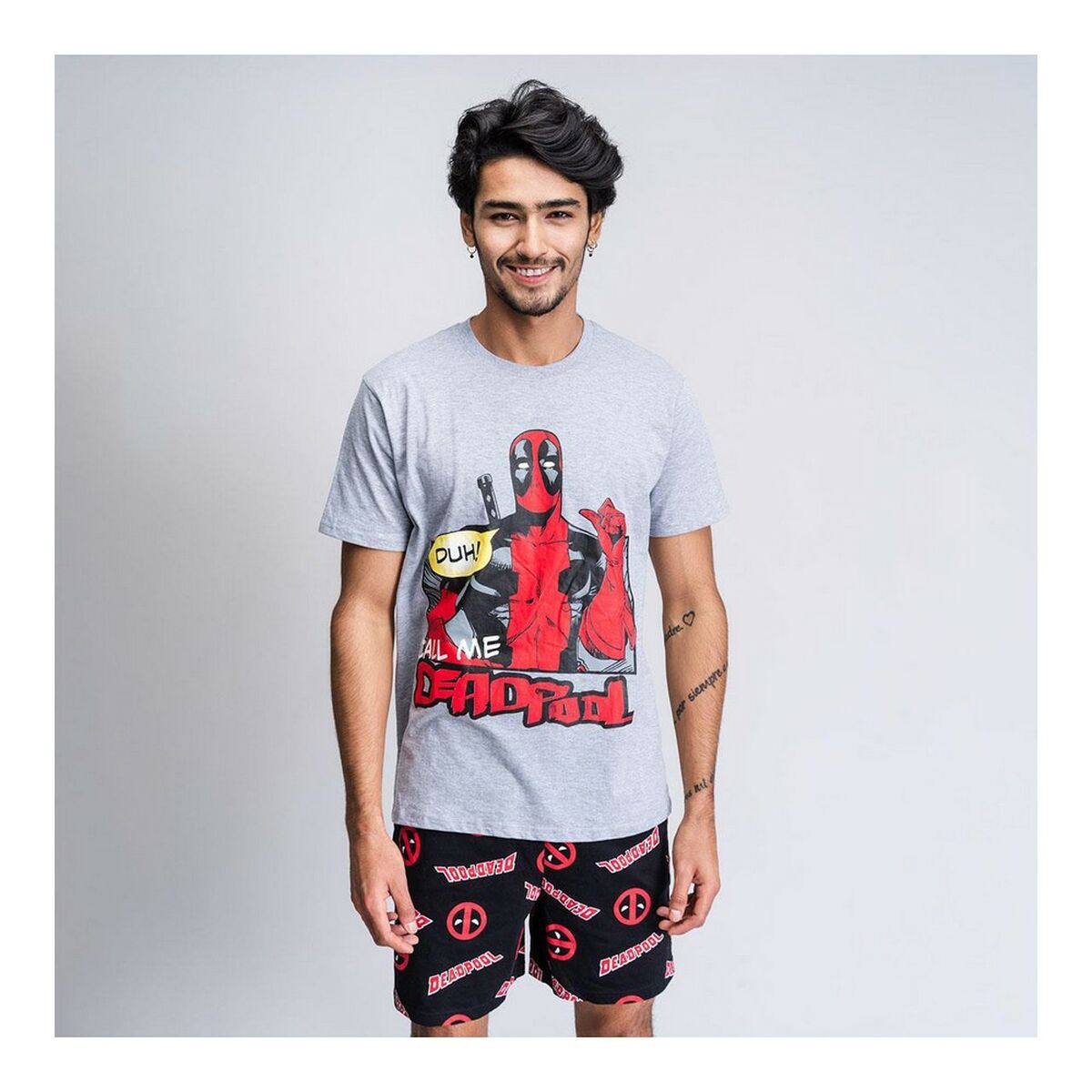 Pyjama Deadpool Men Grey