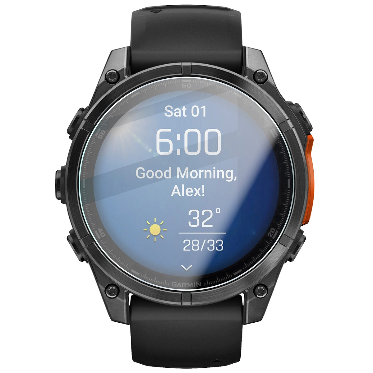 Bizon Glass Watch Clear Garmin Fenix 8 AMOLED 47 mm