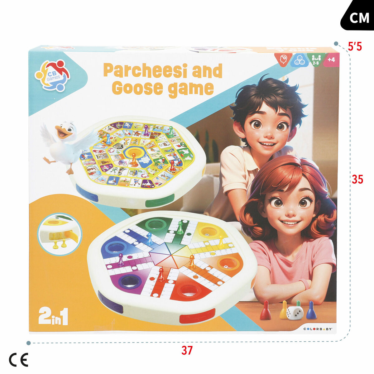 Automatic Ludo and Snakes and Ladders Colorbaby (6 Units)