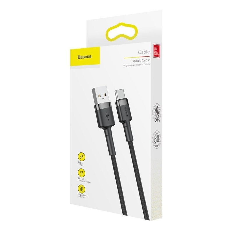 Baseus Cafule USB-A/USB-C Cable 3A 1m (gray-black)