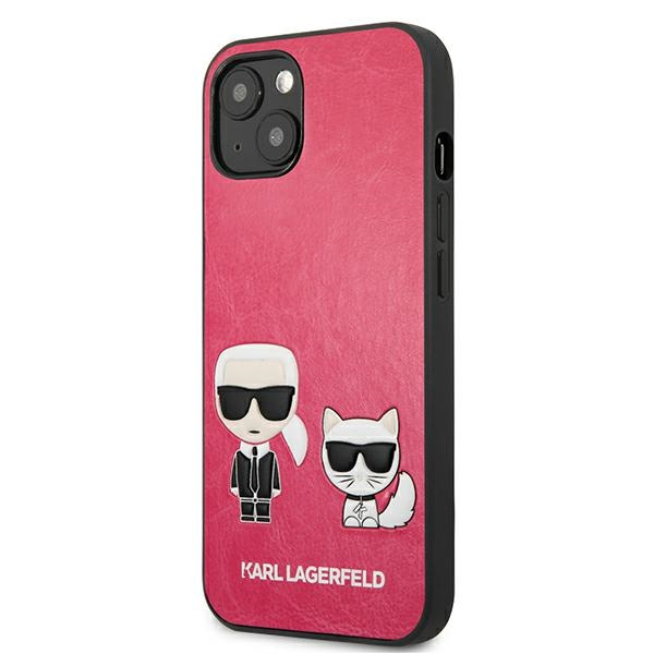 Karl Lagerfeld KLHCP13SPCUSKCP Apple iPhone 13 mini fushia hardcase Ikonik Karl & Choupette
