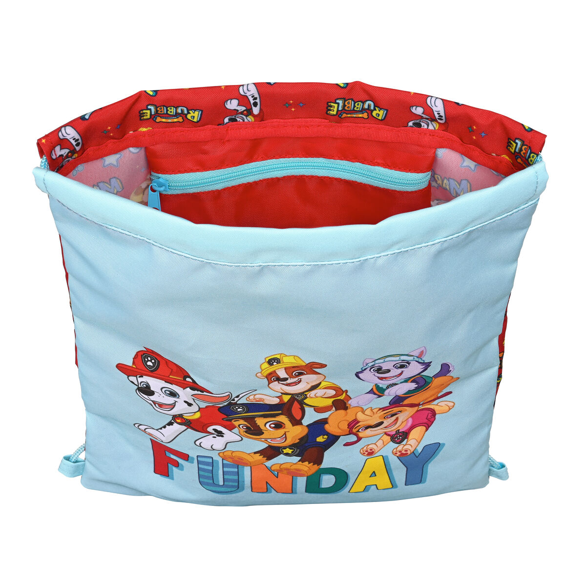 Rucksacktasche mit Bändern The Paw Patrol Funday Rot Hellblau (26 x 34 x 1 cm)