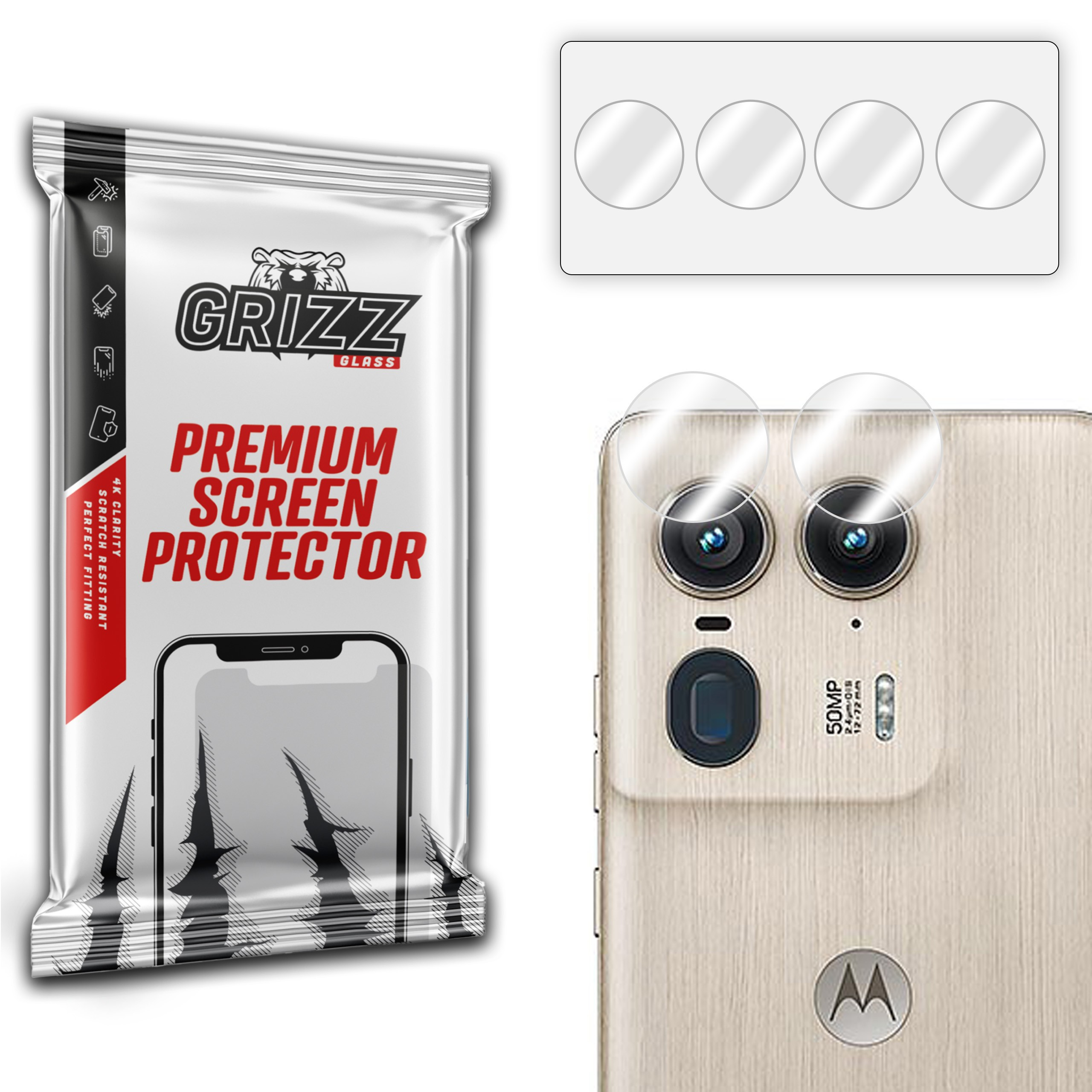 GrizzGlass HybridGlass Camera Motorola Moto X50 Ultra