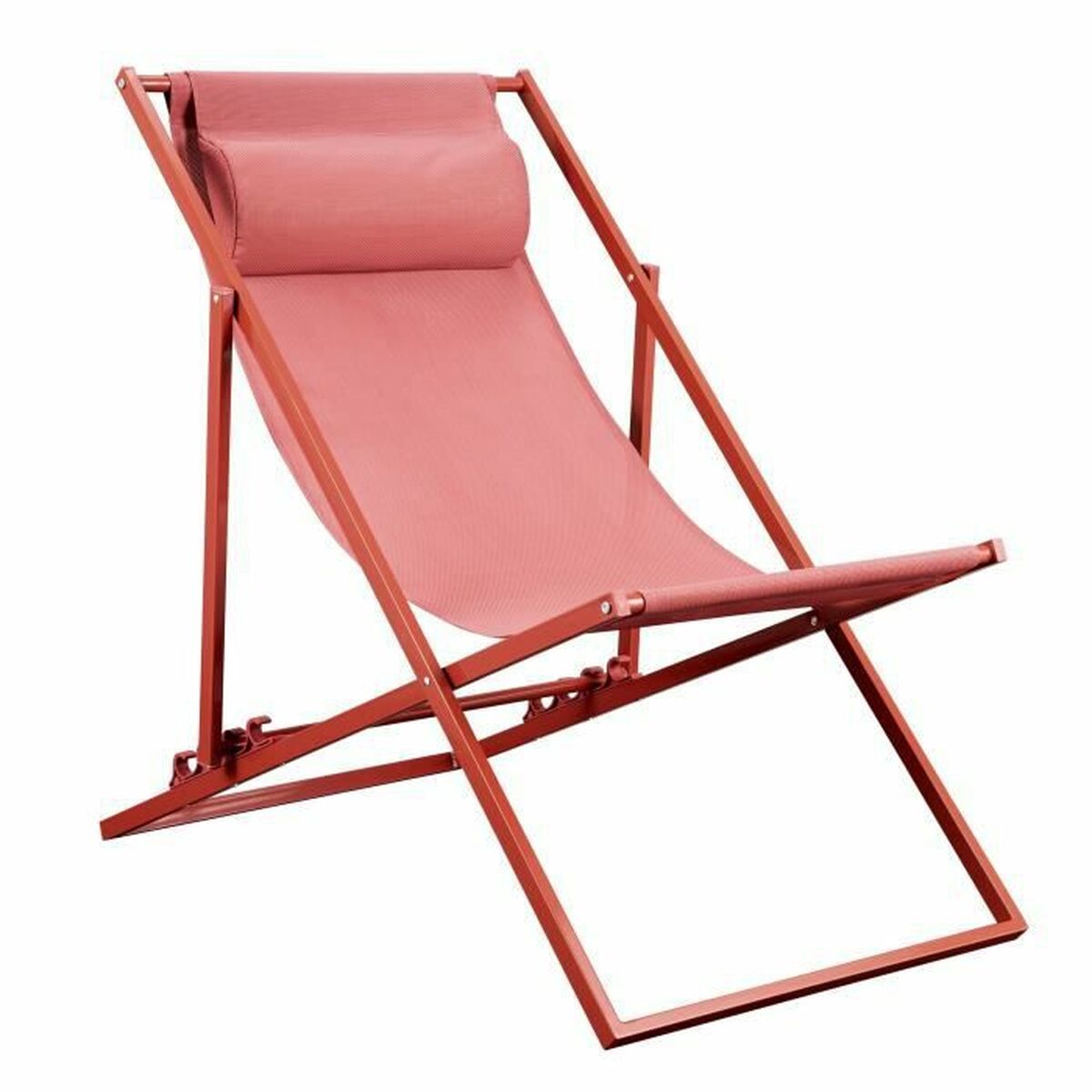Sun-lounger Red Foldable