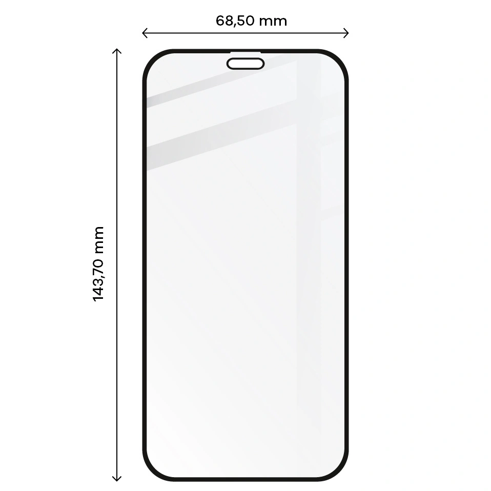Bizon Glass Edge Apple iPhone 12 / 12 Pro black