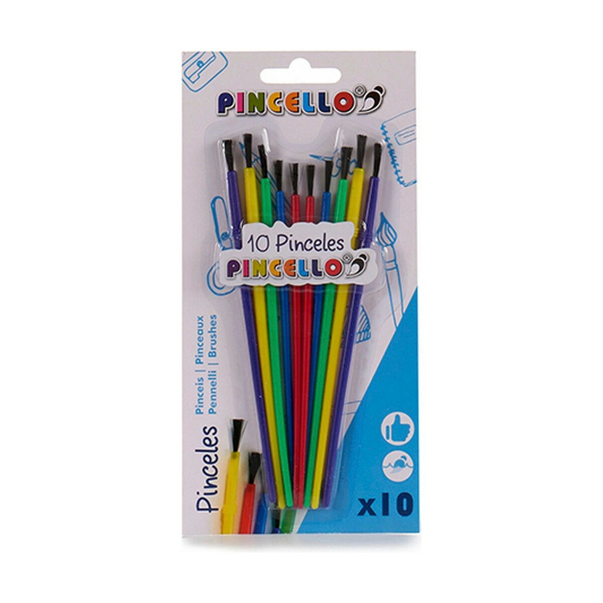 Paintbrushes Multicolour Set Plastic (24 Units)