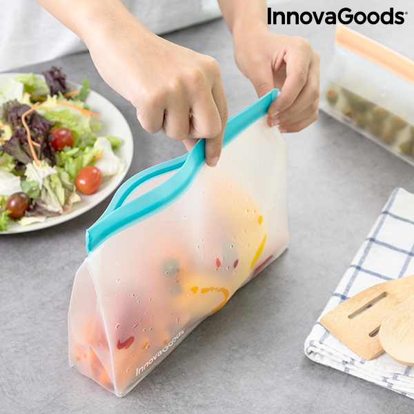 Set of Reusable Hermetically-sealed Bags Zags InnovaGoods 6 Pieces Set of Reusable Hermetically-sealed Bags Zags InnovaGoods 6 Pieces