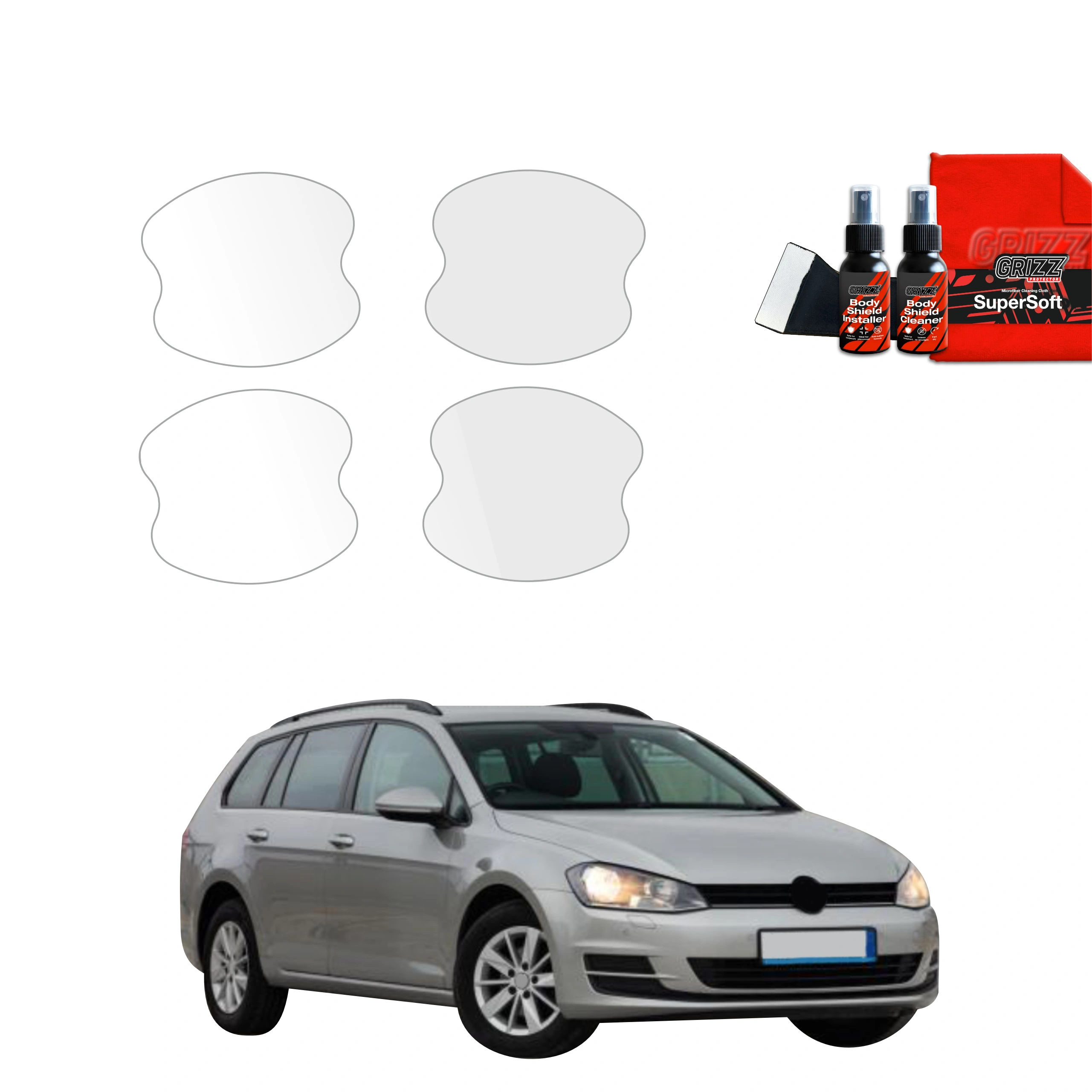 Folia ochronna pod klamki GrizzGlass BodyShield do Volkswagen Golf 7 Variant (2013-2020) [4w1]