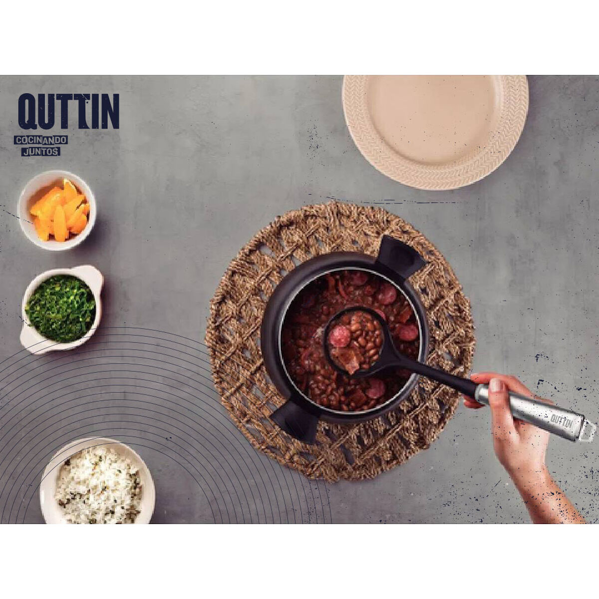 Ladle Quttin Steel 34,5 x 9 x 7 cm (24 Units)