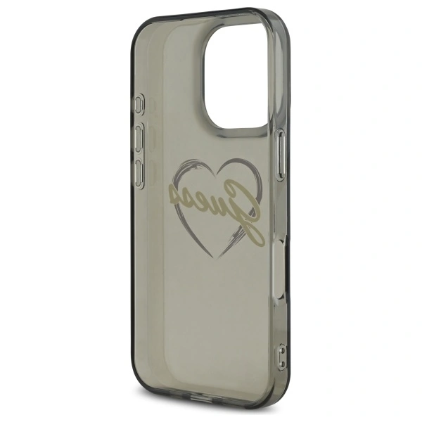 Guess GUHCP16XHCHGSPK Apple iPhone 16 Pro Max hardcase IML Heart black