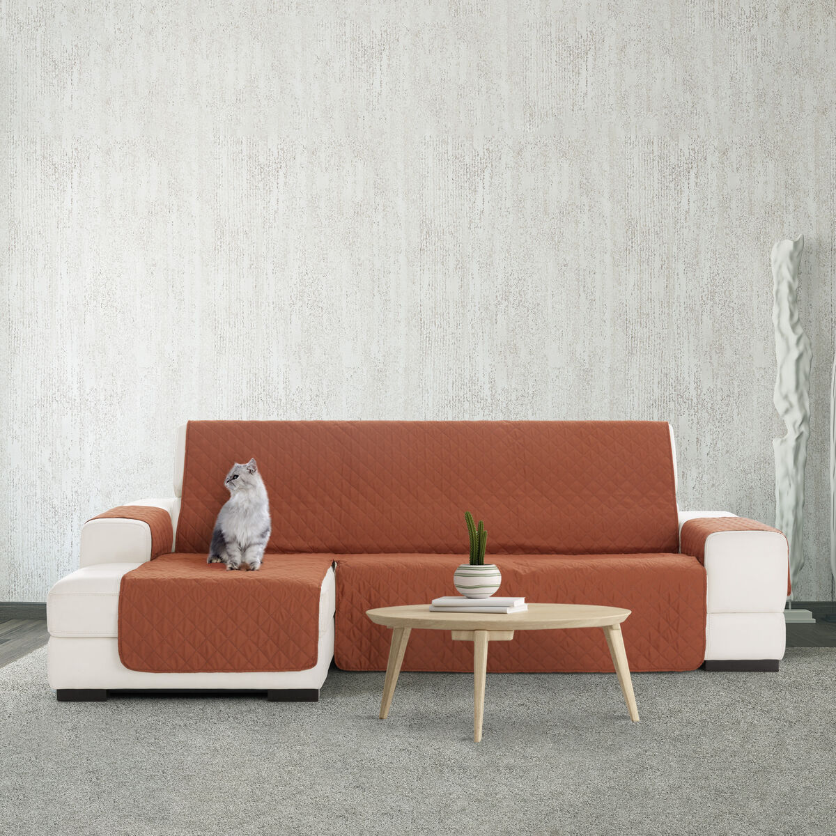 Sofa Cover Eysa NORUEGA Terracotta 100 x 110 x 240 cm