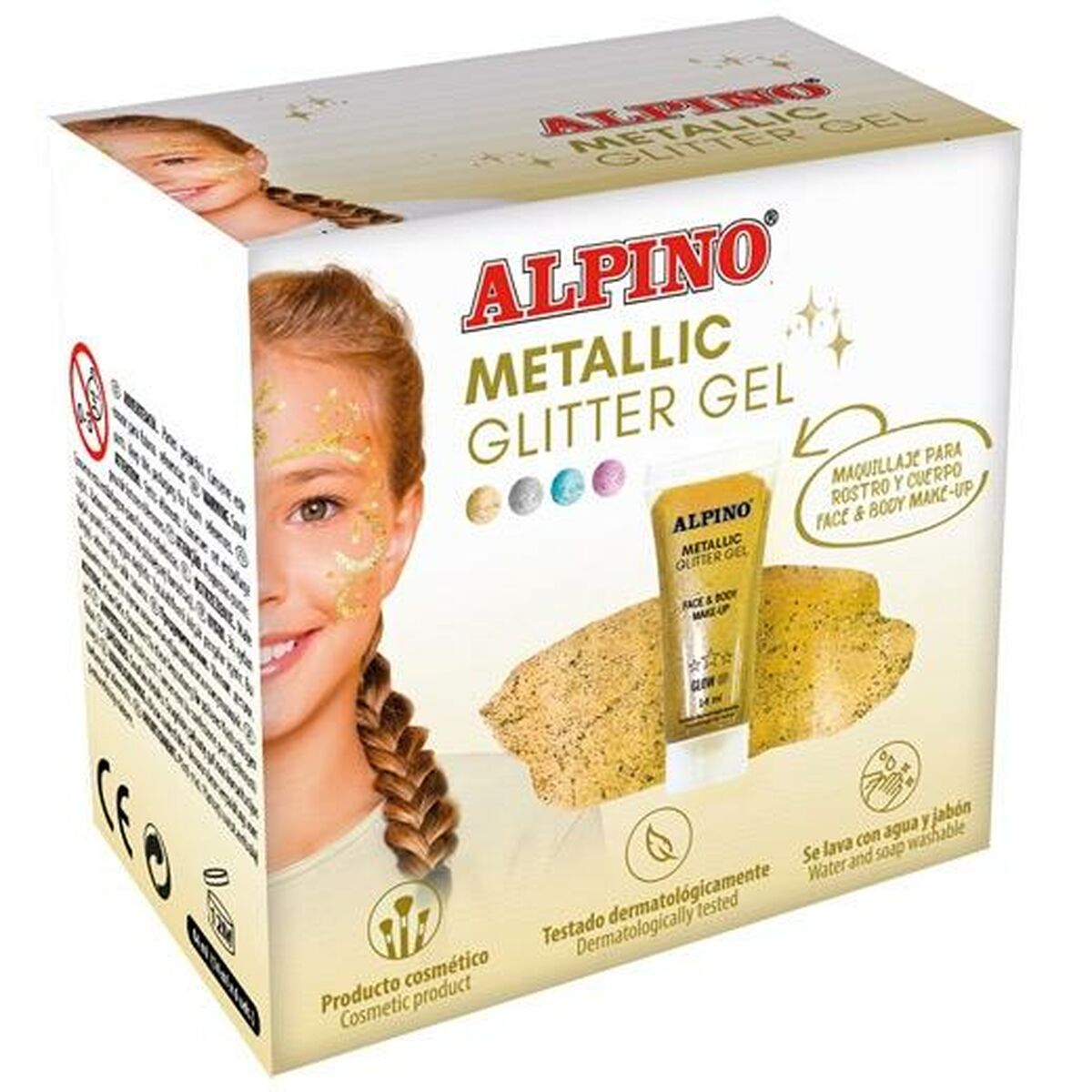 Makijaż dla Dzieci Alpino Brokat Żel 6 Części