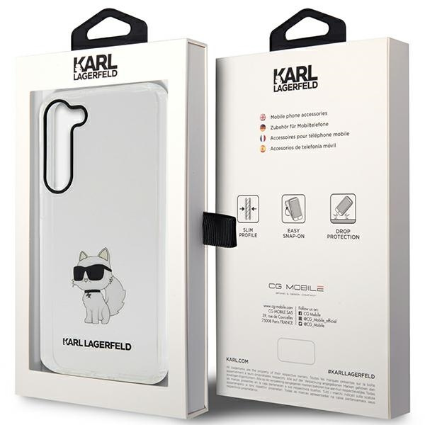 Karl Lagerfeld KLHCS23SHNCHTCT Samsung Galaxy S23 transparent hardcase Ikonik Choupette