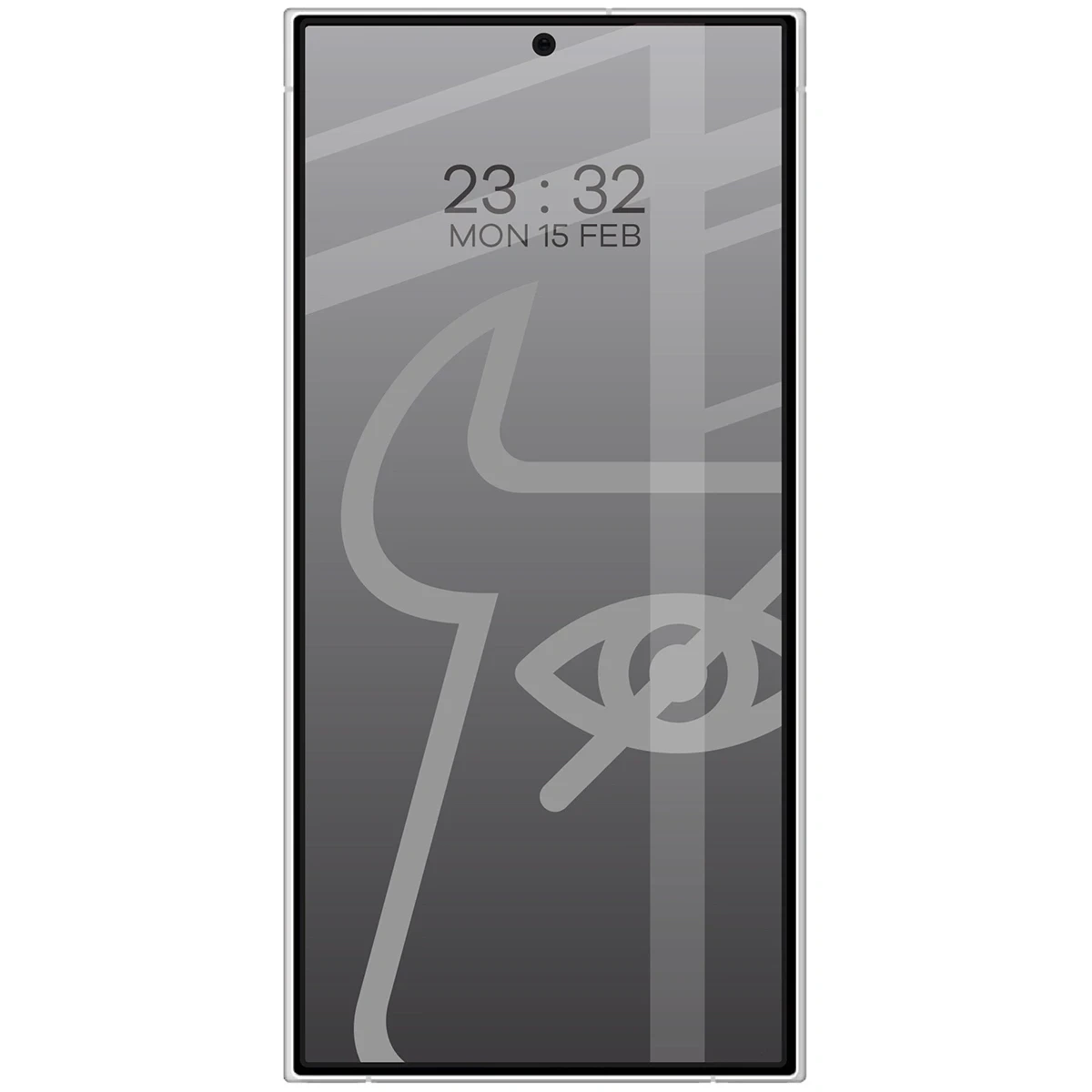 Prywatyzujące szkło hartowane Bizon Glass Edge Shadow Duo do Samsung Galaxy S24 Ultra przyciemniane z czarną ramką [2 PACK]