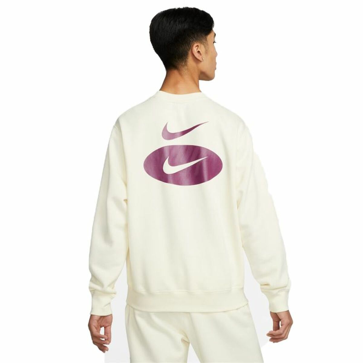 Men’s Sweatshirt without Hood Nike Swoosh League White