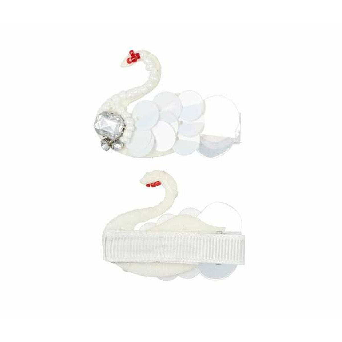 Hair Clips 2 Units Swan