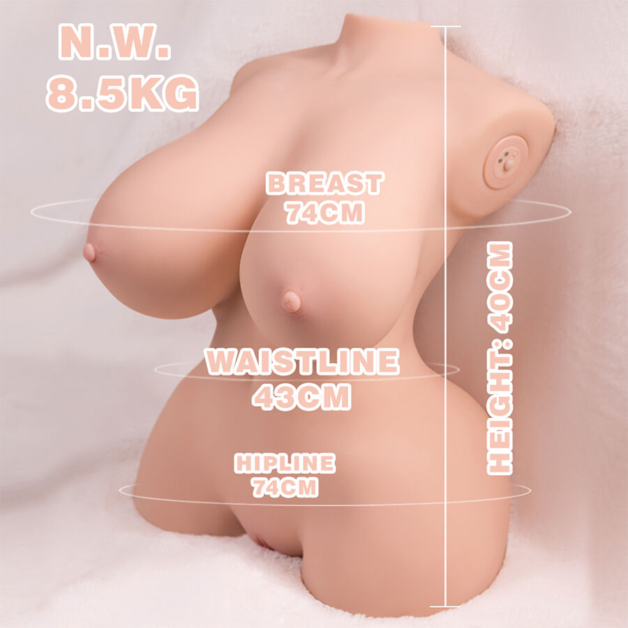 XISE - TINY THRUSTING REALISTIC TORSO WITH FEMALE VIBRATION 40 CM