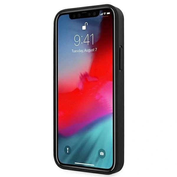 AMG AMHCP12SGSEBK Apple iPhone 12 mini hardcase Leather Debossed Lines black