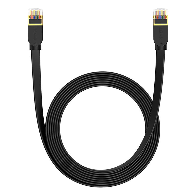 Baseus network cable, Ethernet RJ45, 10 Gbps, Cat.7, 5m (black)
