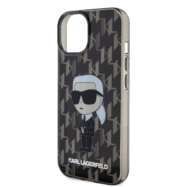 Karl Lagerfeld KLHCP15SHNKMKLK Apple iPhone 15 hardcase Monogram Ikonik transparent