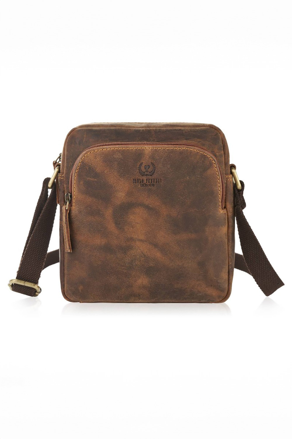  Natural leather bag model 191535 Galanter  brown