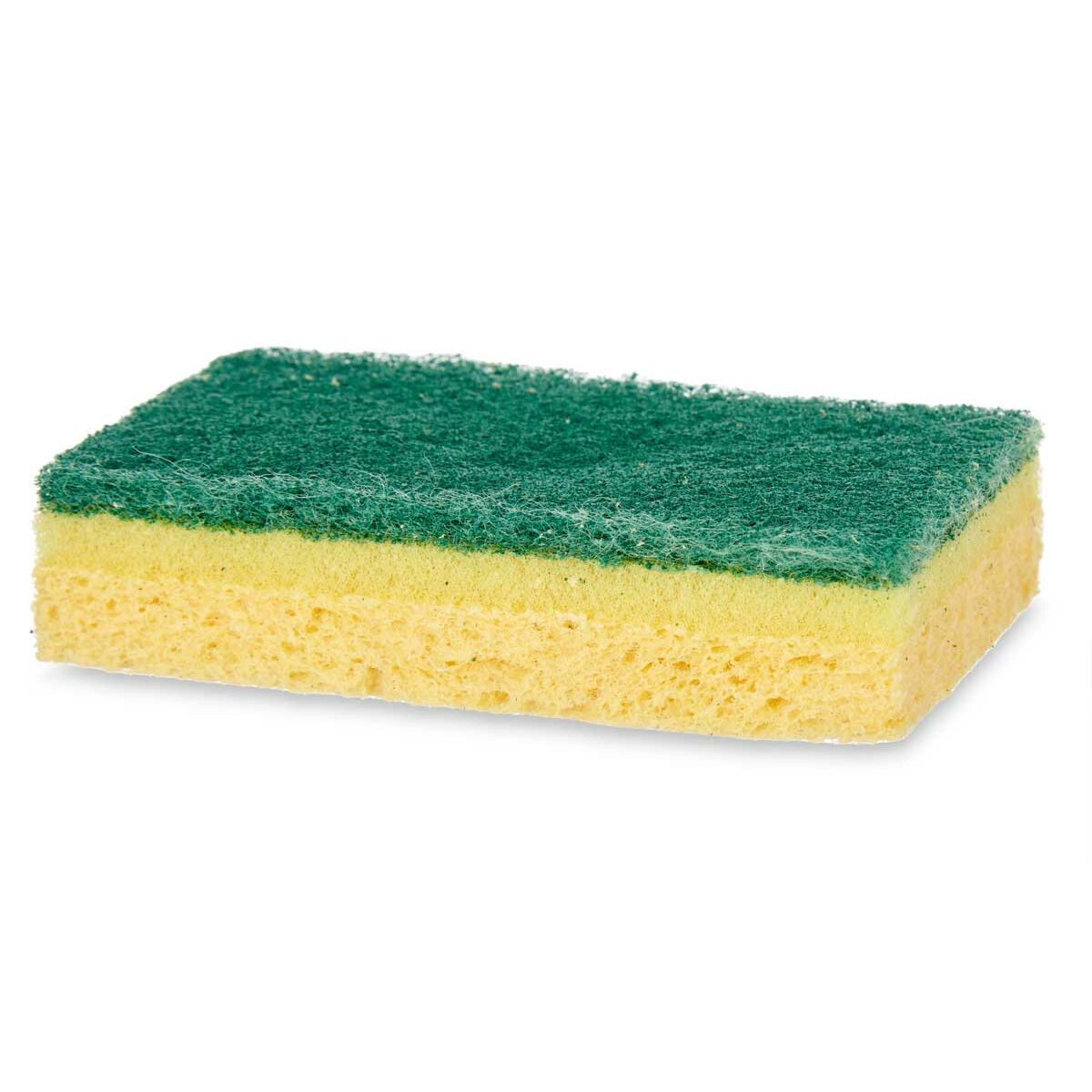 Scheuerschwämme-Set grün Gelb Cellulose Abrasive Faser (10,5 X 6,7 X 2,5 cm) (26 Stück)