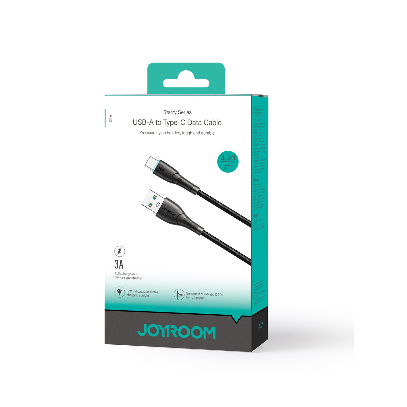 Joyroom Starry Series SA32-AC3 cable USB-A / USB-C 3A 1m black