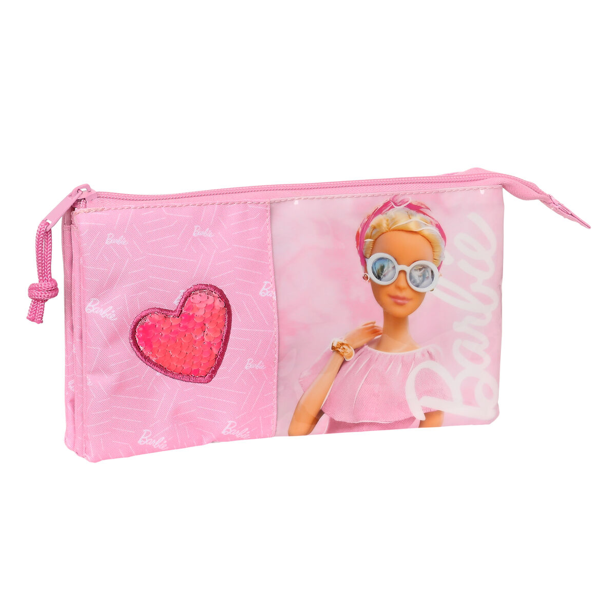 Triple Carry-all Barbie Girl Pink (22 x 12 x 3 cm)