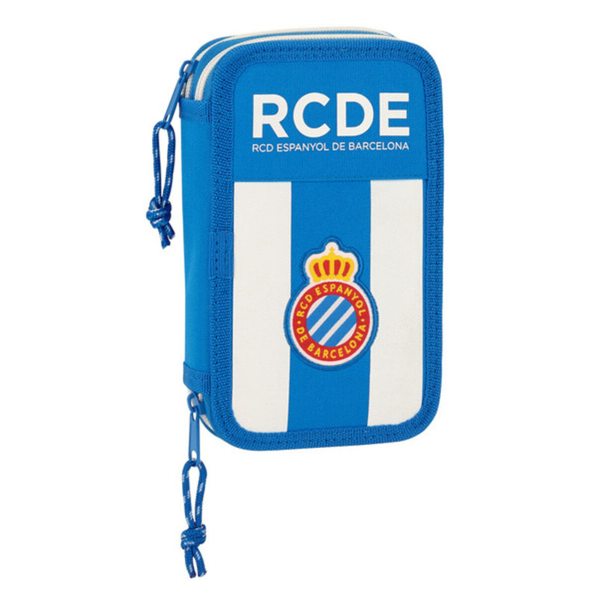 Doppel-Federtasche RCD Espanyol Blau Weiß (28 pcs)