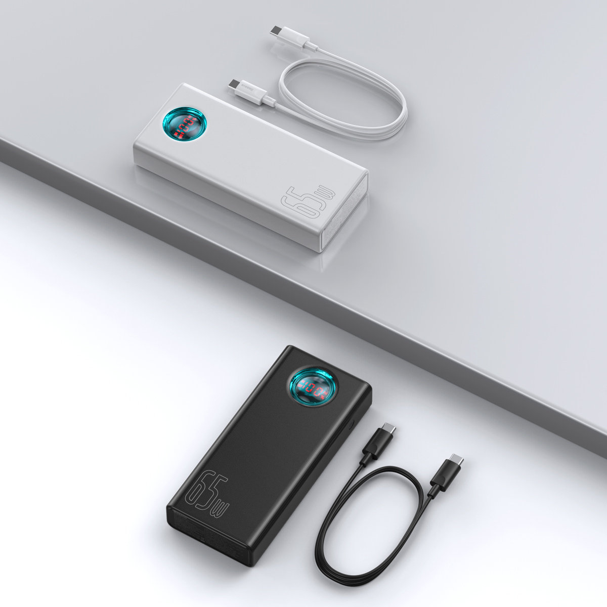 Powerbank Baseus Amblight 65W 30000mAh Overseas Edition white