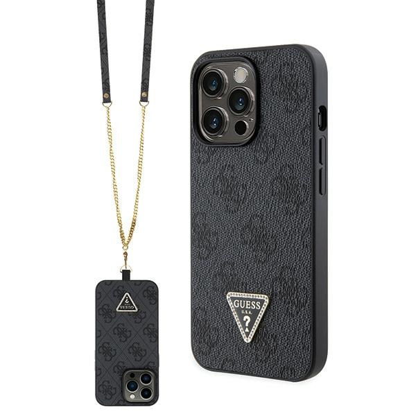 Guess GUHCP13LP4TDSCPK Apple iPhone 13/13 Pro hardcase Crossbody 4G Metal Logo black