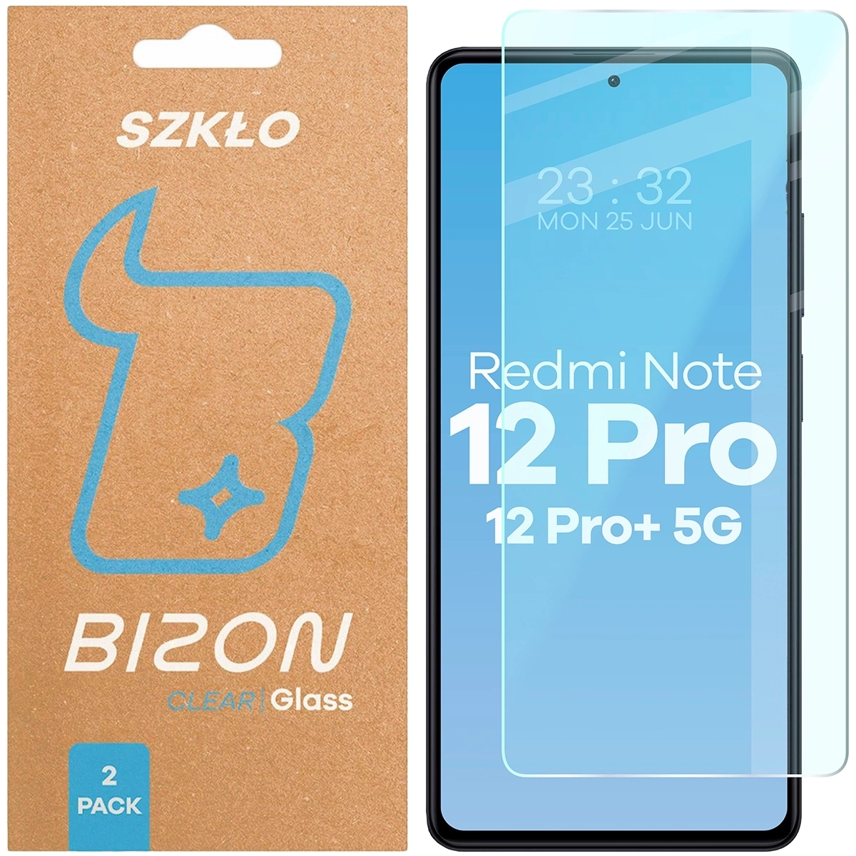 Szkło hartowane Bizon Glass Clear Duo Xiaomi Redmi Note 12 Pro 5G / Note 12 Pro Plus 5G 2-PACK