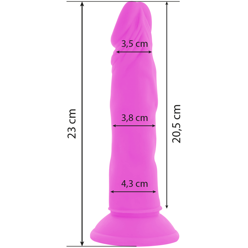 DIVERSIA - FLEXIBLE VIBRATING DILDO 23 CM - PURPLE