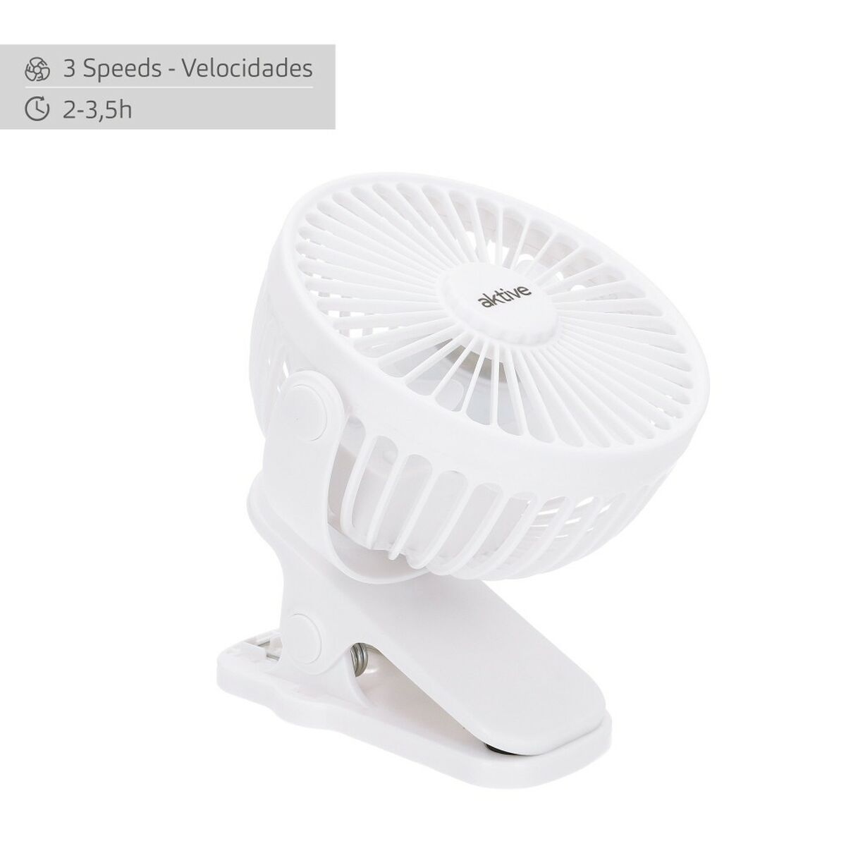 Rechargeable Desk Fan Aktive (6 Units)