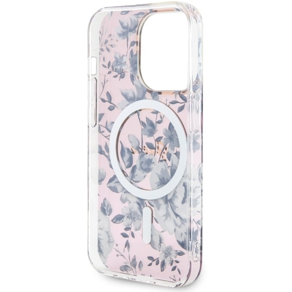 Guess GUHMP14XHCFWSP Apple iPhone 14 Pro Max pink hardcase Flower MagSafe
