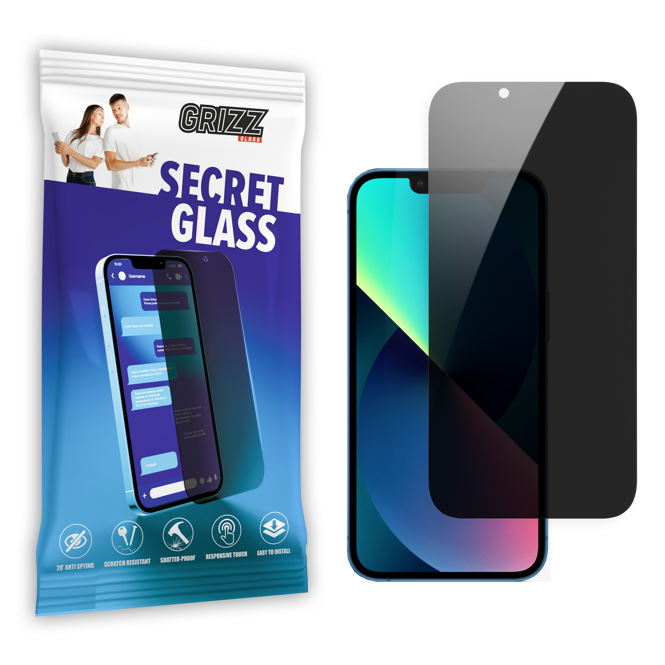 GrizzGlass SecretGlass Apple iPhone 13 mini