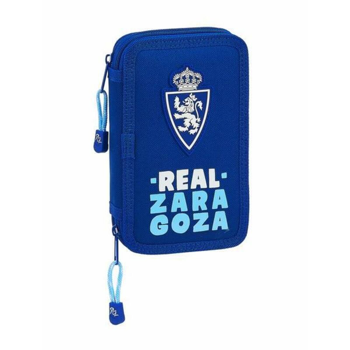 Double Pencil Case Real Zaragoza Blue Light Blue (28 pcs)