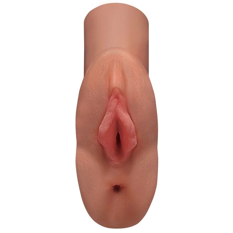 PDX PLUS+ PERFECT PUSSY DOUBLE STROKER - CARAMEL SKIN TONE