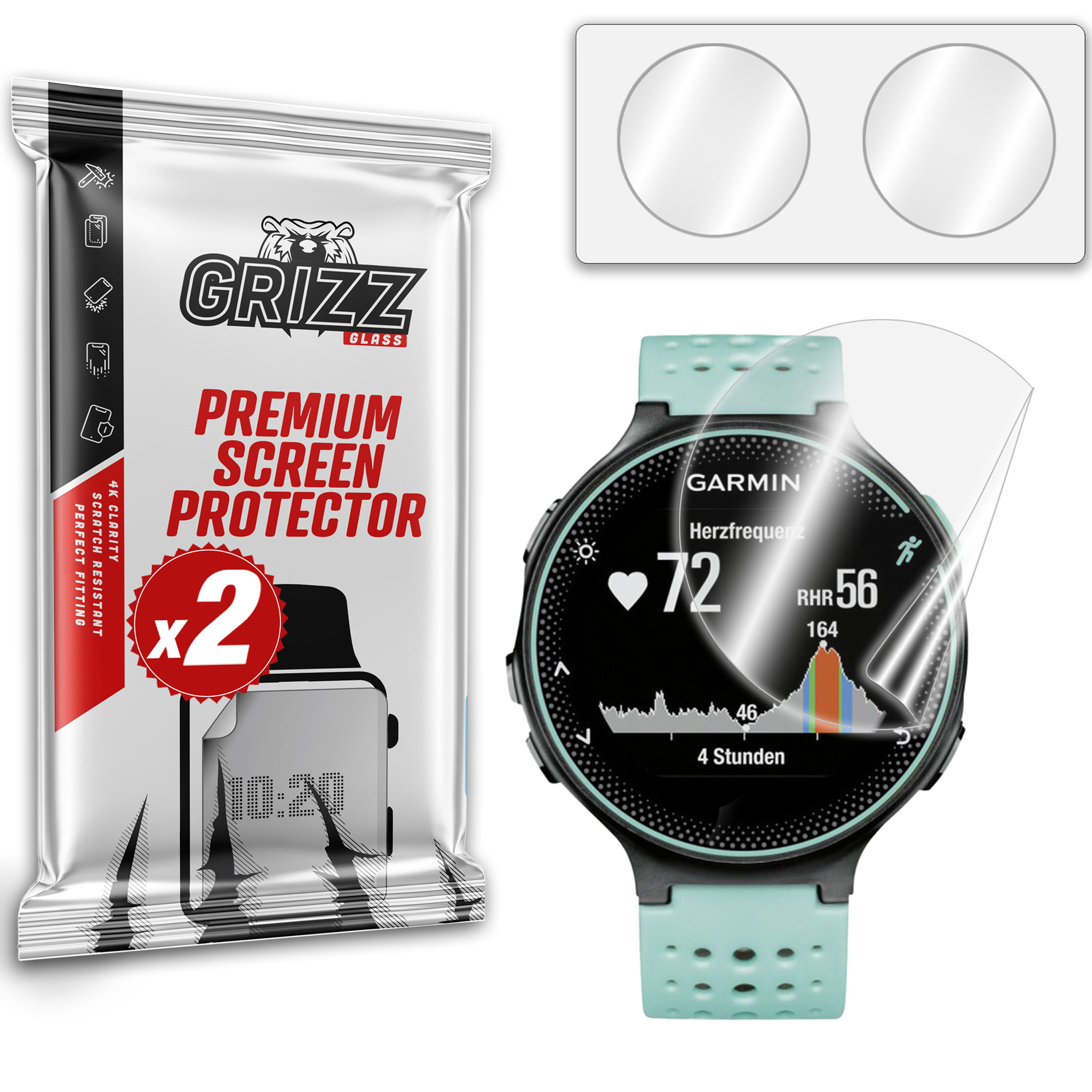 GrizzGlass CeramicFilm Garmin Forerunner 235