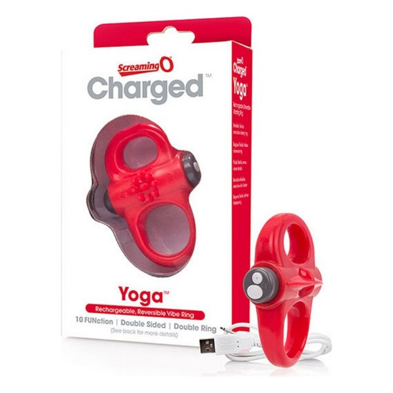 Vibraring Cockring The Screaming O Charged Yoga Red