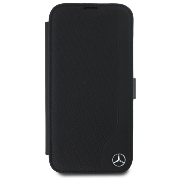 Mercedes MEBKP16S23RBGVK Apple iPhone 16 bookcase Leather Wood Imitation black