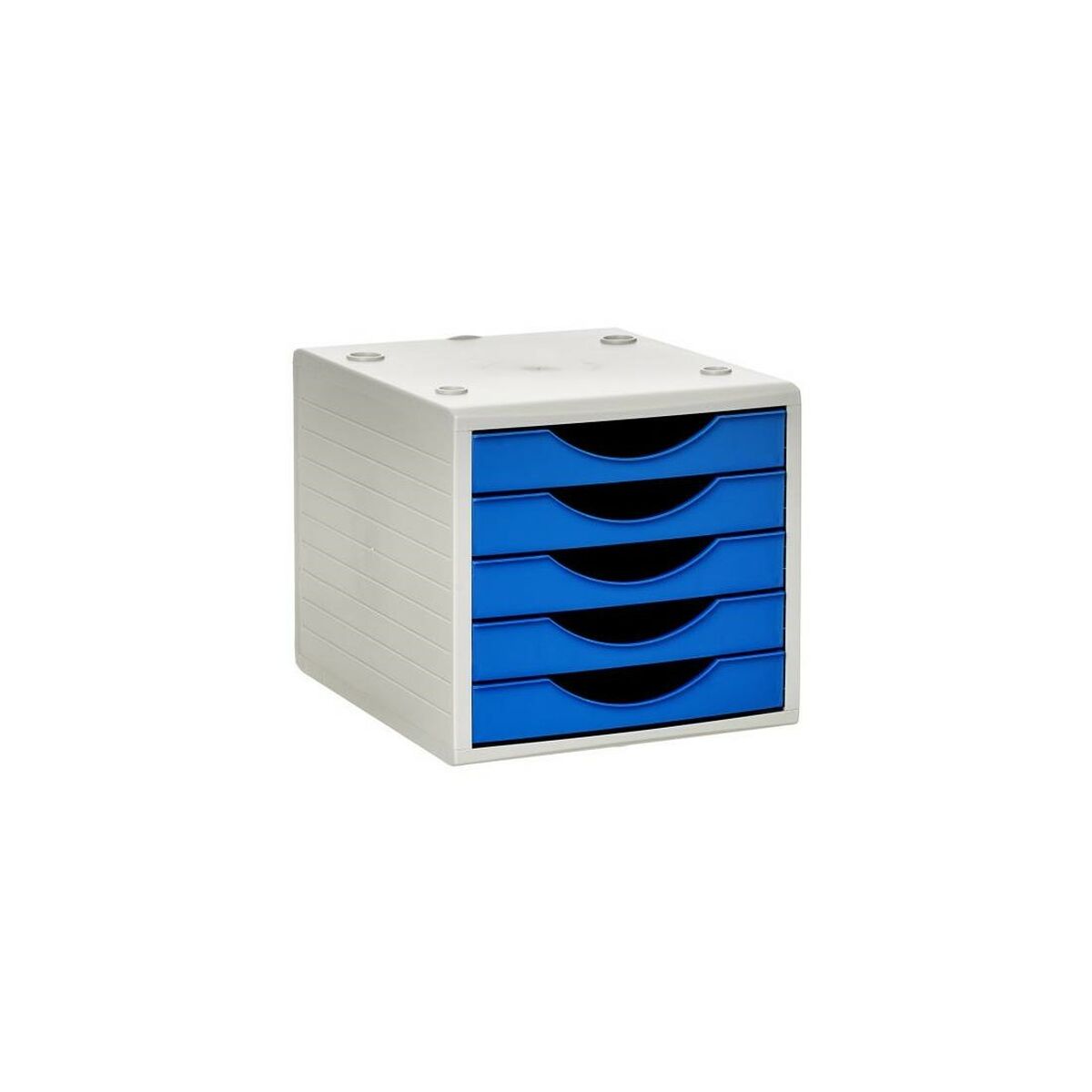 Modularer Ablageschrank Archivo 2000 ArchivoTec Serie 4000 Blau 5 Schubladen Din A4 Grau (34 x 27 x 26 cm)