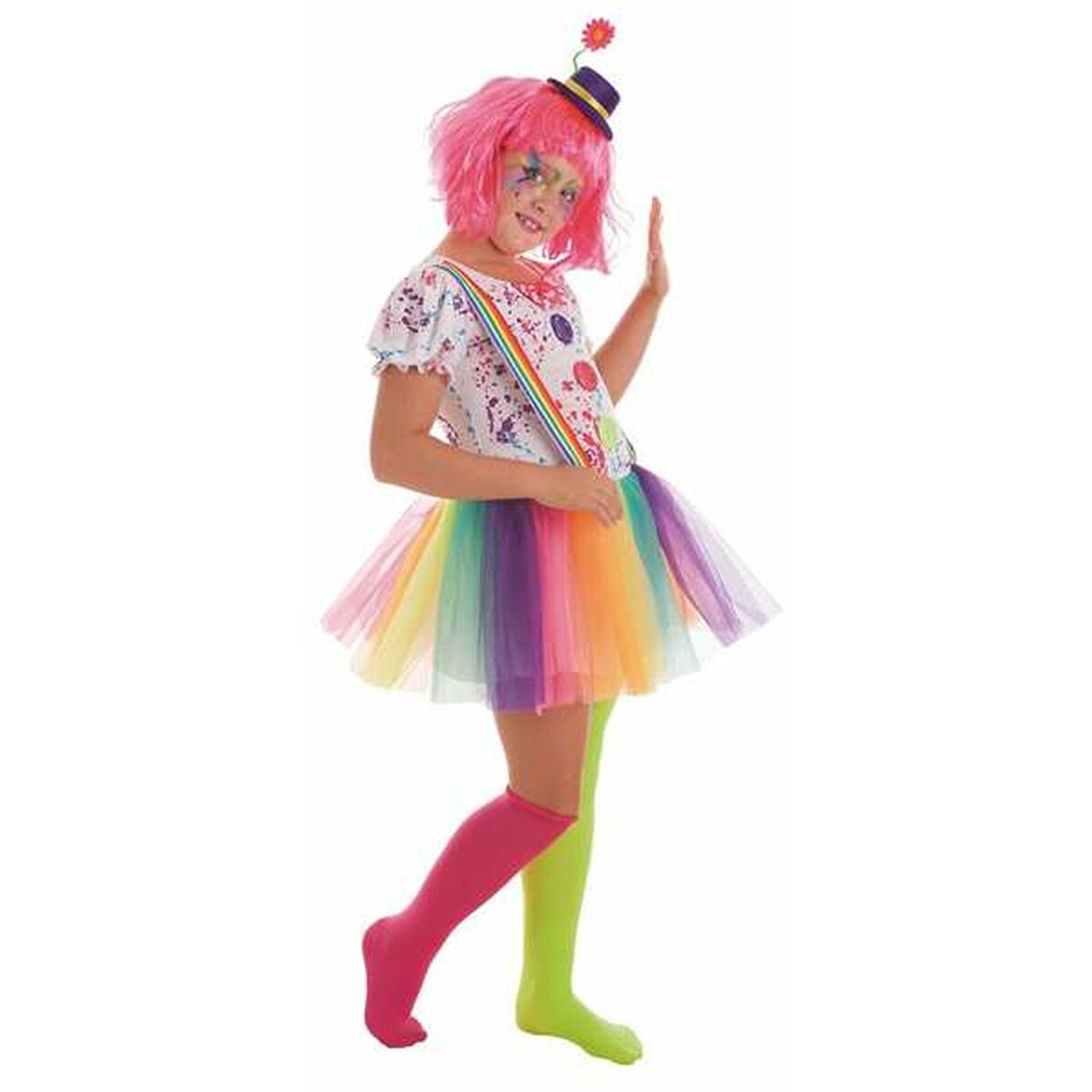 Costume for Children Male Clown Rainbow