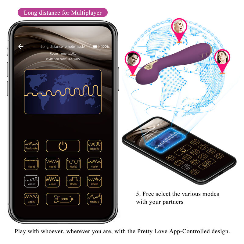 PRETTY LOVE - HECTOR ELECTROSHOCK VIBRATOR BY APP CONTROL PURPLE PRETTY LOVE - HECTOR ELECTROSHOCK VIBRATOR BY APP CONTROL PURPLE