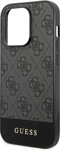 Guess GUHCP14XG4GLGR Apple iPhone 14 Pro Max grey hard case 4G Stripe Collection